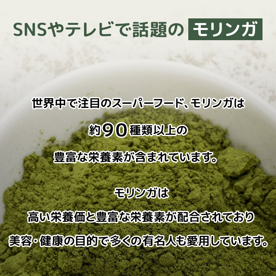 モリンガパウダー 100g オーガニック 有機 無農薬 無添加《送料無料