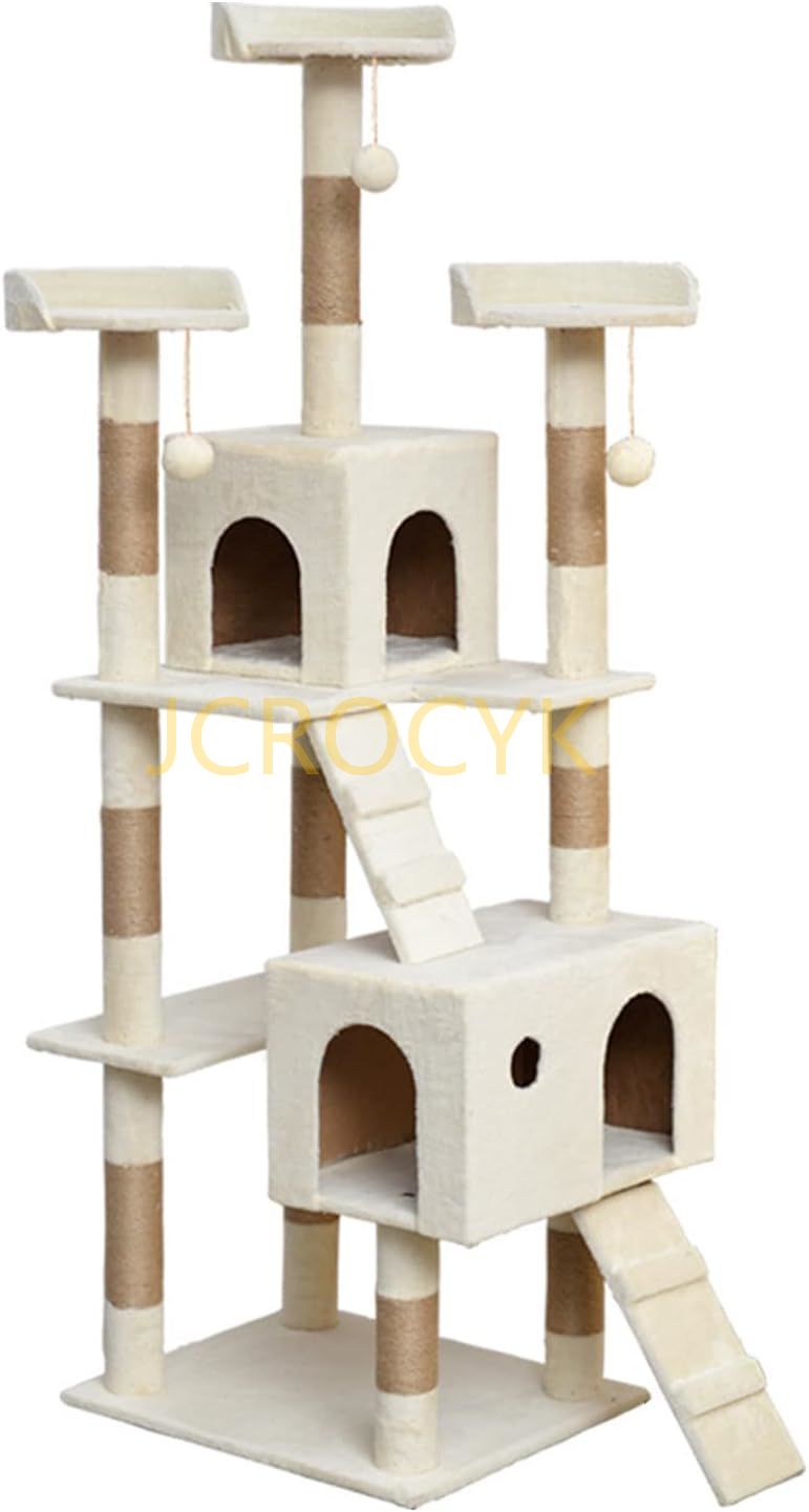 【PETTIFUL】キャットタワー 木製 大型猫 据え置き スリム 猫タワー Amazon | PETTIFUL キャットタワー 木登り 木製 スリム 大型猫