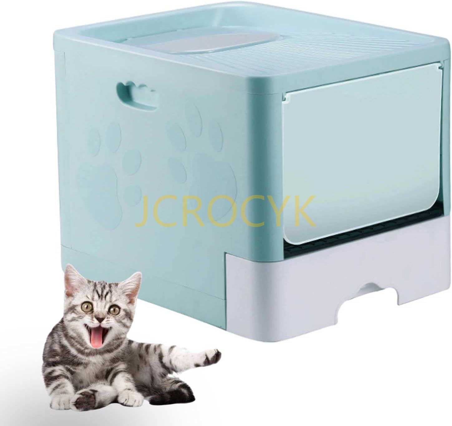 新款 猫 トイレシート 引き出し 完全閉鎖 猫トイレ 大型 システム 猫用