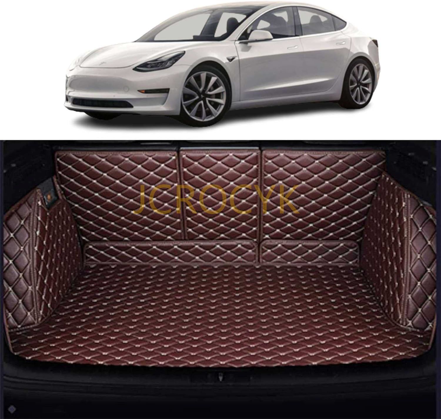 トランクマット テスラモデルY 2021 2022 カスタムXPE レザー