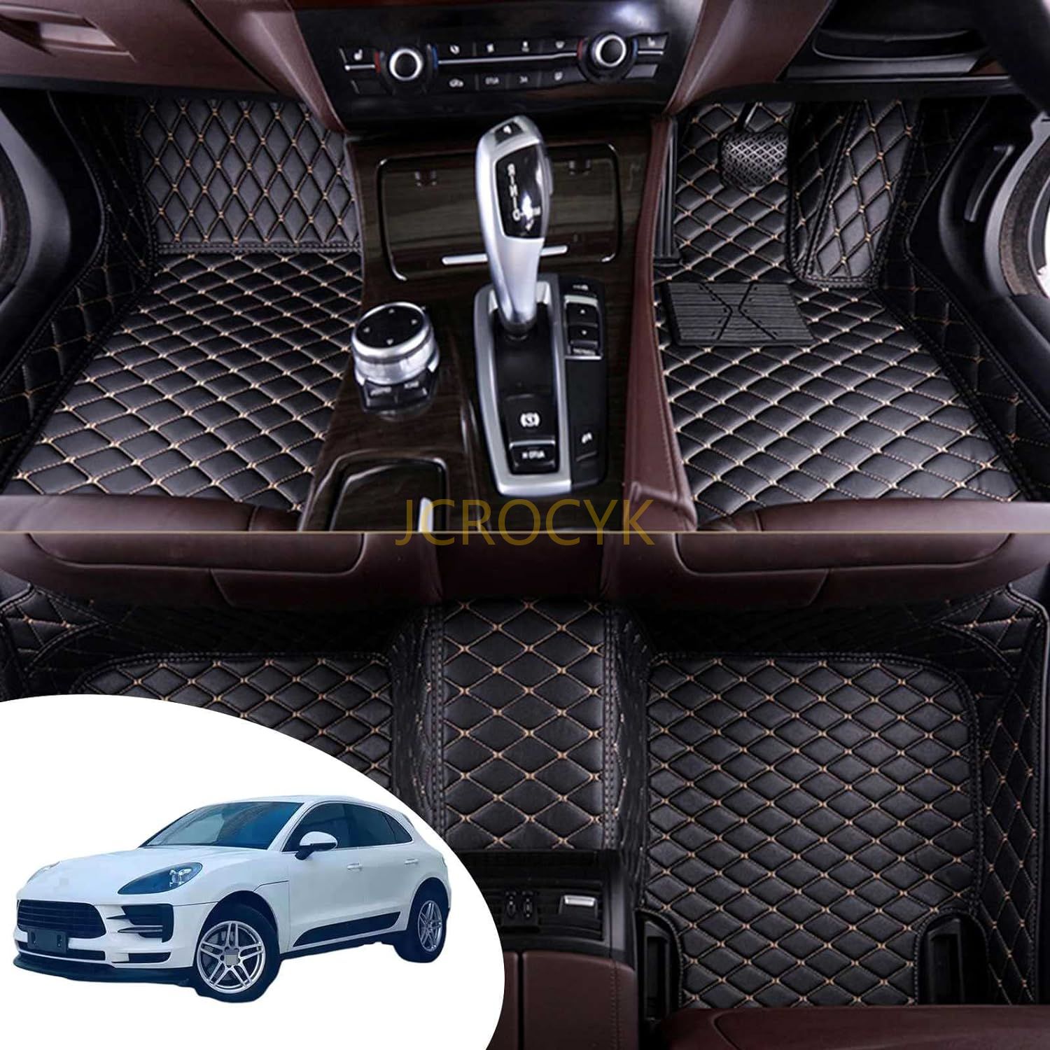 カスタム 車のフロアマット 適合 ポルシェ マカン Macan 2014-2020 