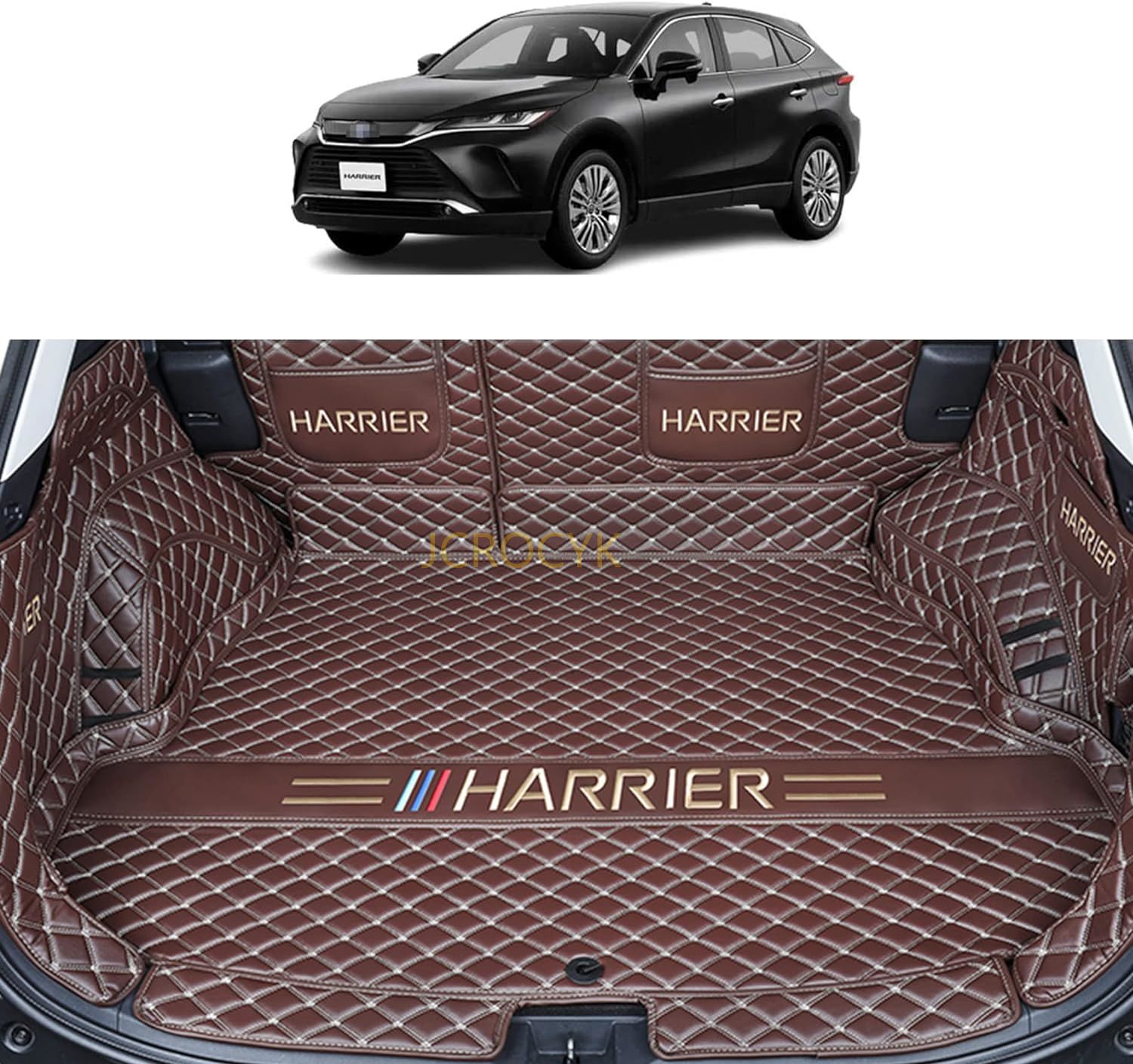 適用トヨタ 新型ハリアー 80系 カーゴマット Harrier 80系 カスタム 車の トランクマット XPE レザー ラゲッジマット カーゴマット フルセット防水車トランクマ｜pomp-fruits｜03