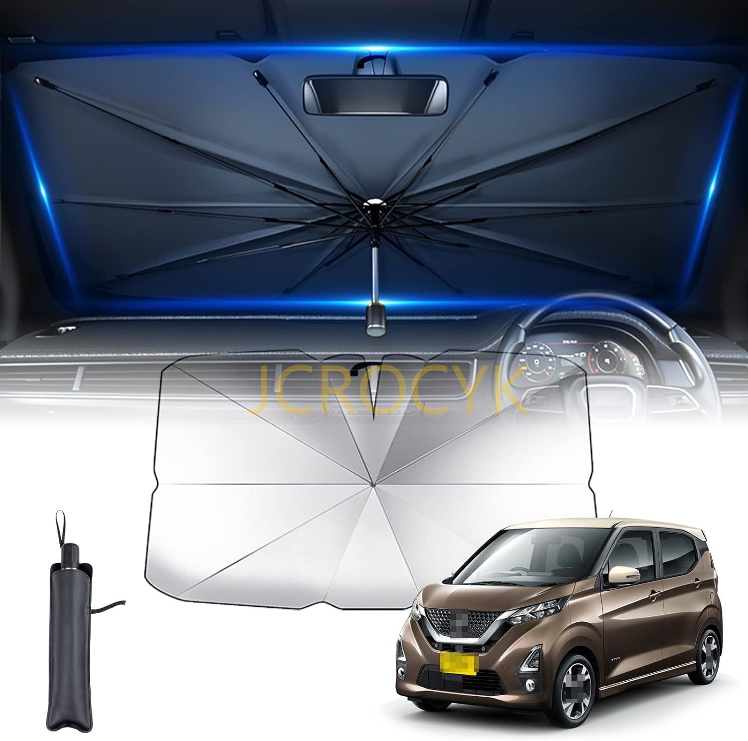 日産　ニッサン デイズルークス 専用 サンシェード　遮光 日除け 断熱 車中泊 RS014 日産 ルークス用 サンシェード 日よけ用 サンシェイド