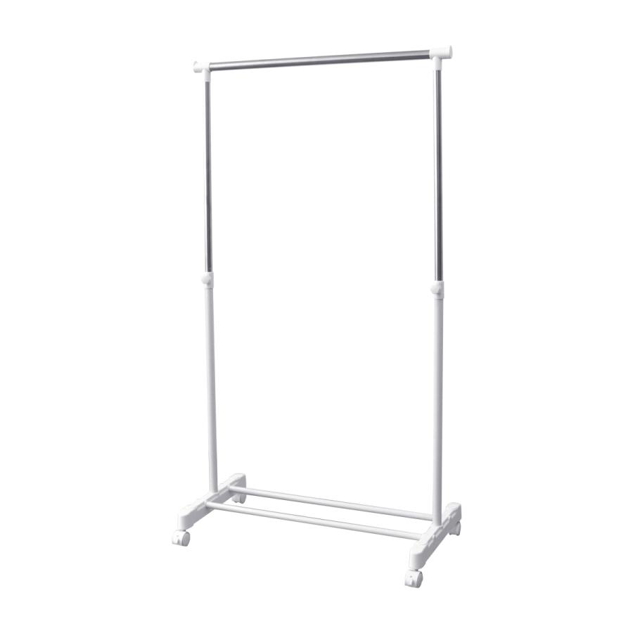 ハンガーラック スリム 伸縮式 キャスター付き 2色 スチール コートハンガー ポールハンガー 頑丈 丈夫 収納 家具 省スペース 簡単組み立て |  | 01