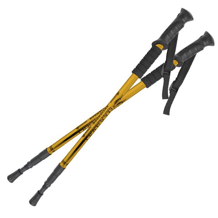 2本セット トレッキングポール ステッキ ストック 黒 ブラック I型 軽量アルミ アンチショック機能 登山 伸縮 杖 |  | 05