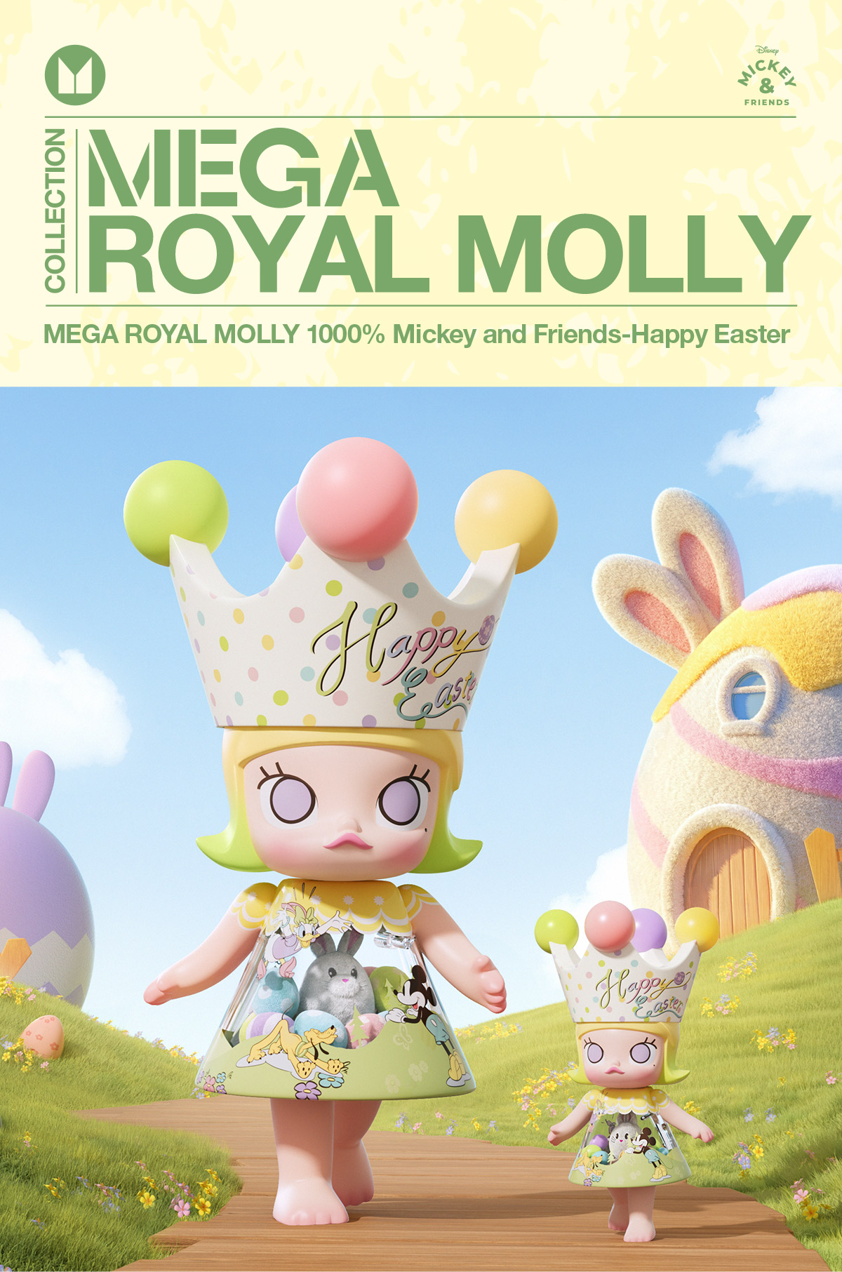 POP MART（ポップマート） POP MART MEGA ROYAL MOLLY 1000% Mickey