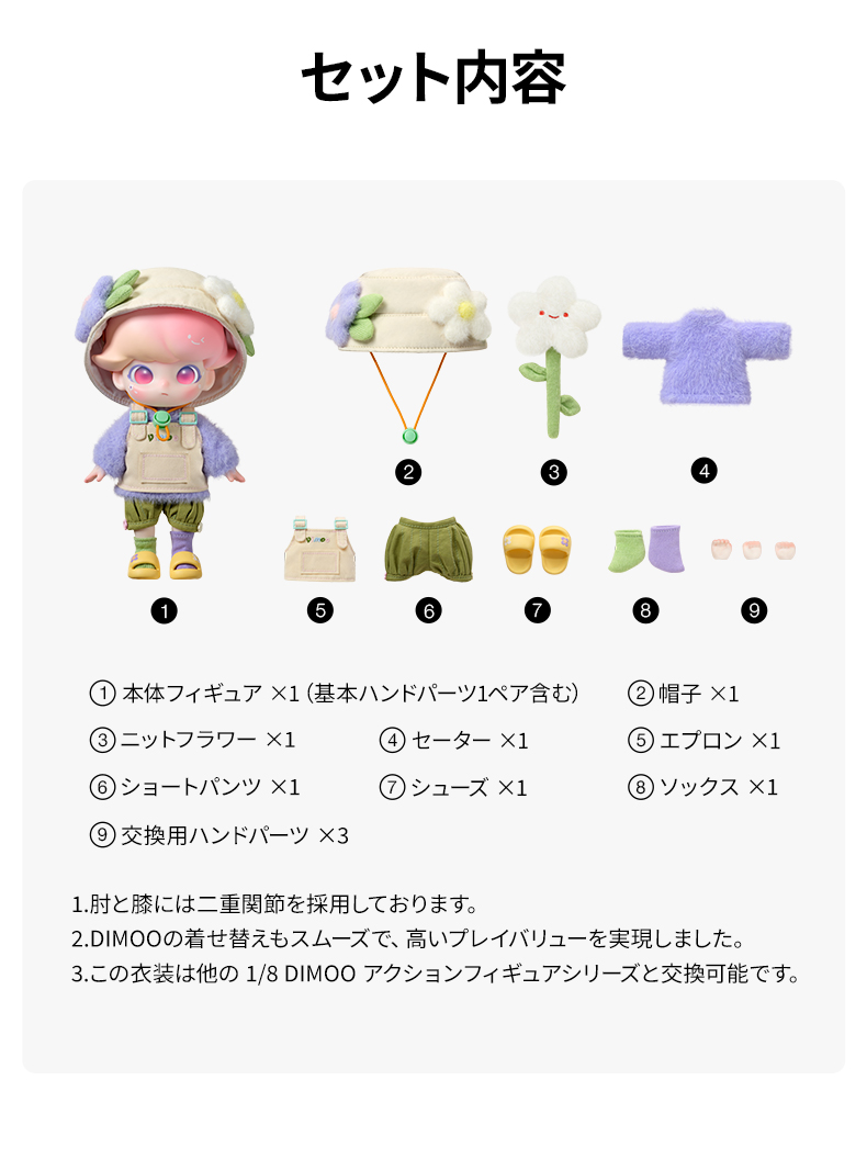 DIMOO アクションフィギュア 2点セット POP MART（ポップマート） POP MART DIMOO Dream Journey 1/8