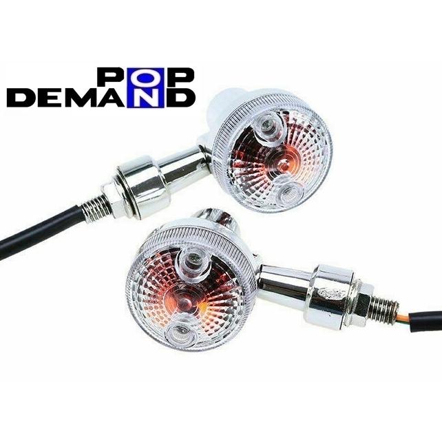 ◇即納◇汎用 メッキ クリア ミニウインカー 12V GSタイプ 2個
