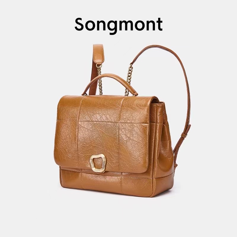 songmont ミディアム レザー リュック ポーチ付き トートバッグ