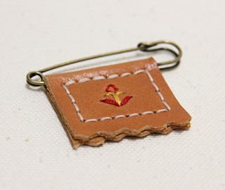 本革パン ブローチ 6種セット ハンドメイド
