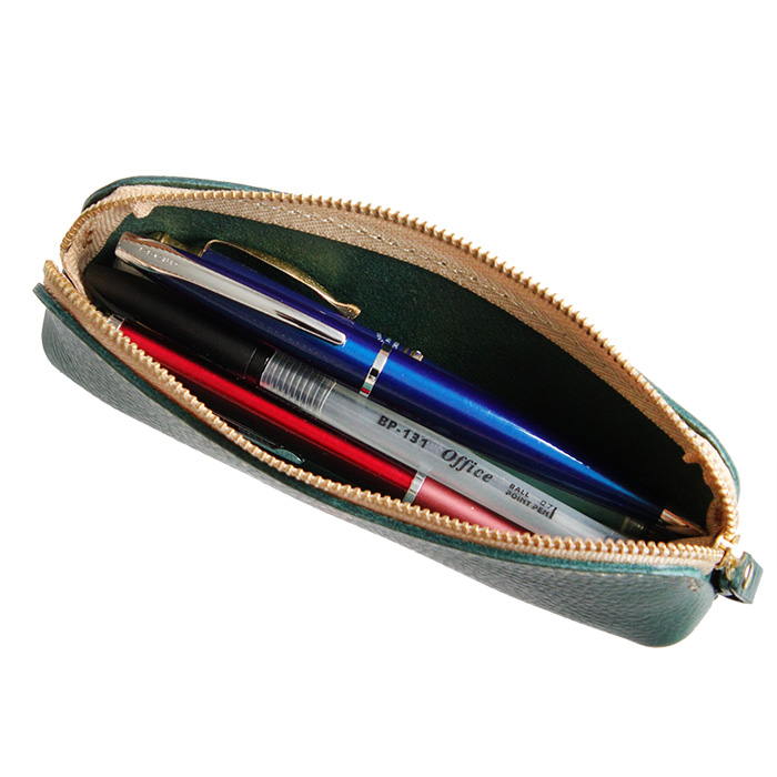 PORCO ROSSO（ポルコロッソ） ペンケース 革 筆箱 スリム コンパクト