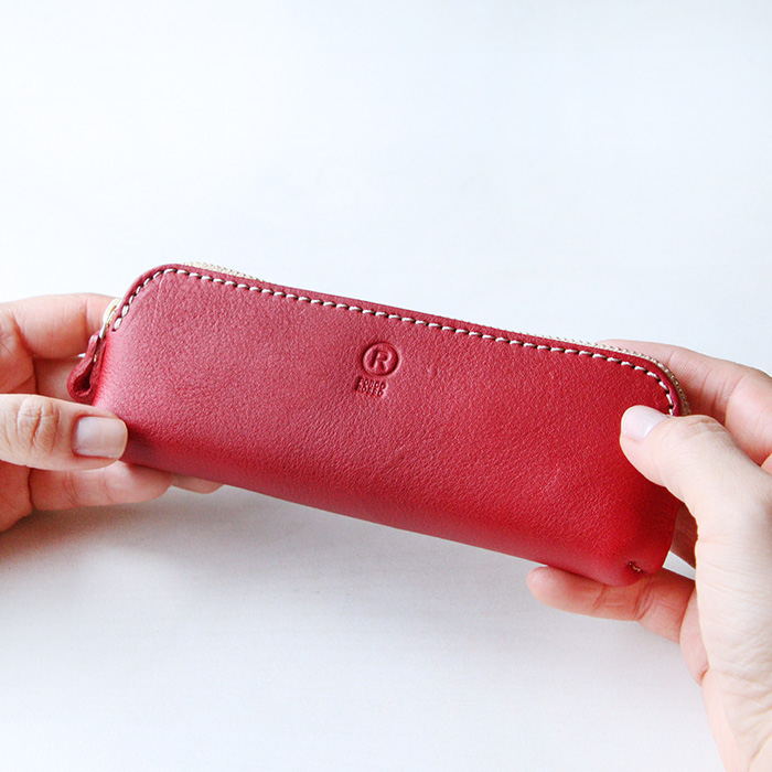 PORCO ROSSO ペンケース 本革 筆箱 筆入れ コンパクト 名入れ