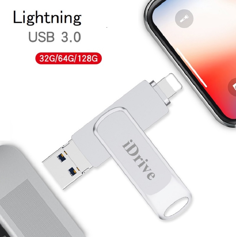 iPhone USBメモリ 128GB iDrive データ移行 iPad Lightning USB3.0