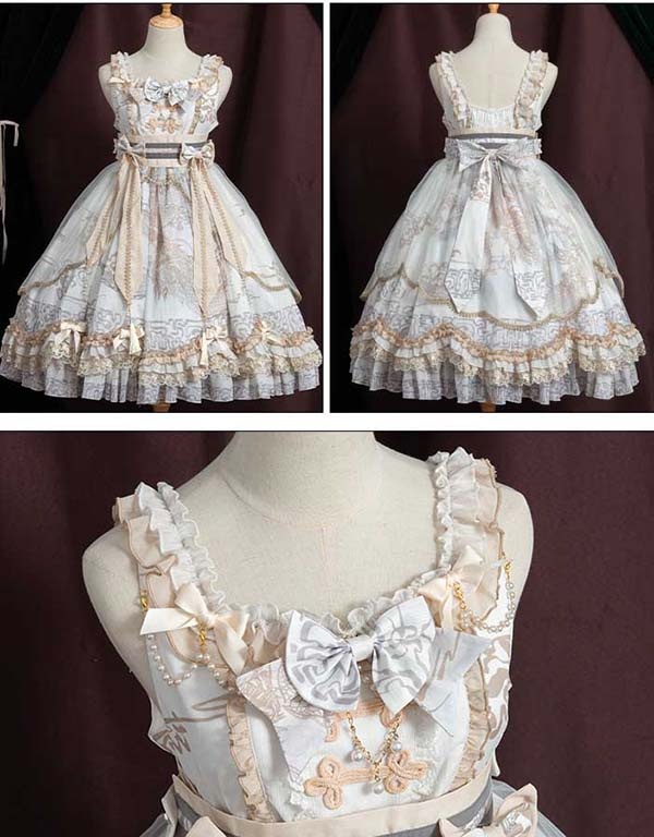 ロリータ ワンピース ゴスロリ Aライン Lolita リボン レディース