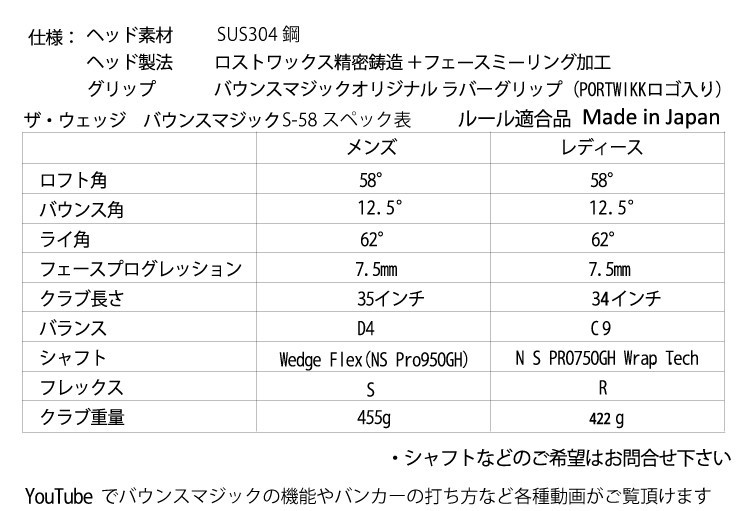 仕様・スペック表