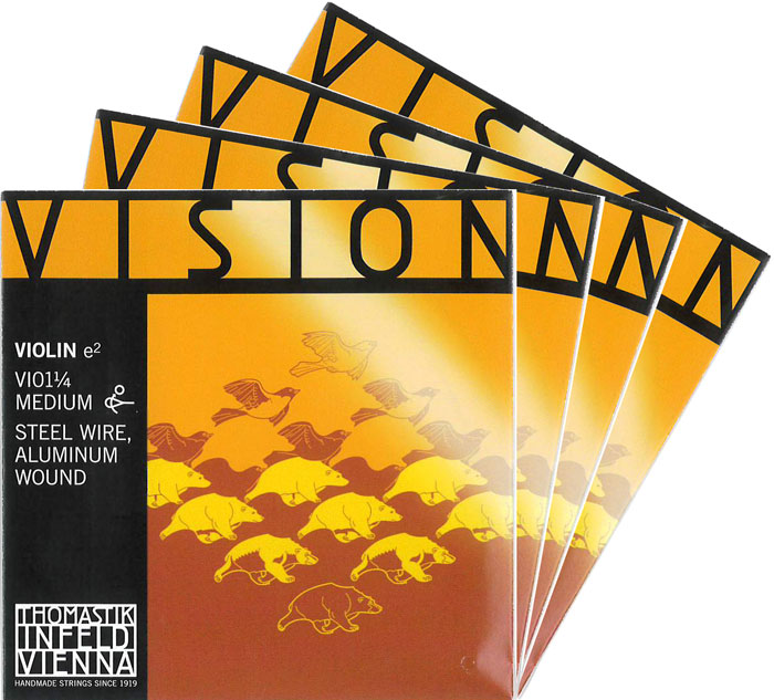【Vision】ヴィジョンバイオリン弦 セット　1/4〜1/16サイズ｜positive