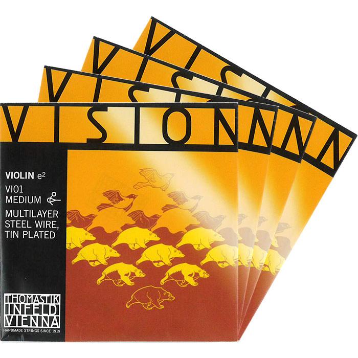【Vision】ヴィジョンバイオリン弦 セット（3D=アルミ巻・VI03）4/4サイズ｜positive