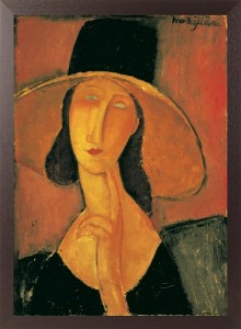 モディリアーニ作品「大きな帽子をかぶったジャンヌ・エビュテルヌ」