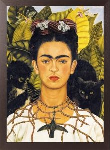 メキシコの伝説画家フリーダ・カーロの自画像です。