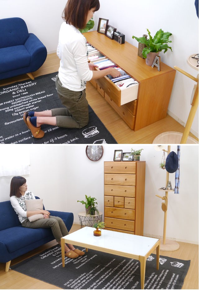 SD0336　★未使用　自在チェスト　リボンⅡ　縦・横自由自在　1台限り たんす チェスト 北欧 木製 縦横自在チェスト リビングチェスト TV