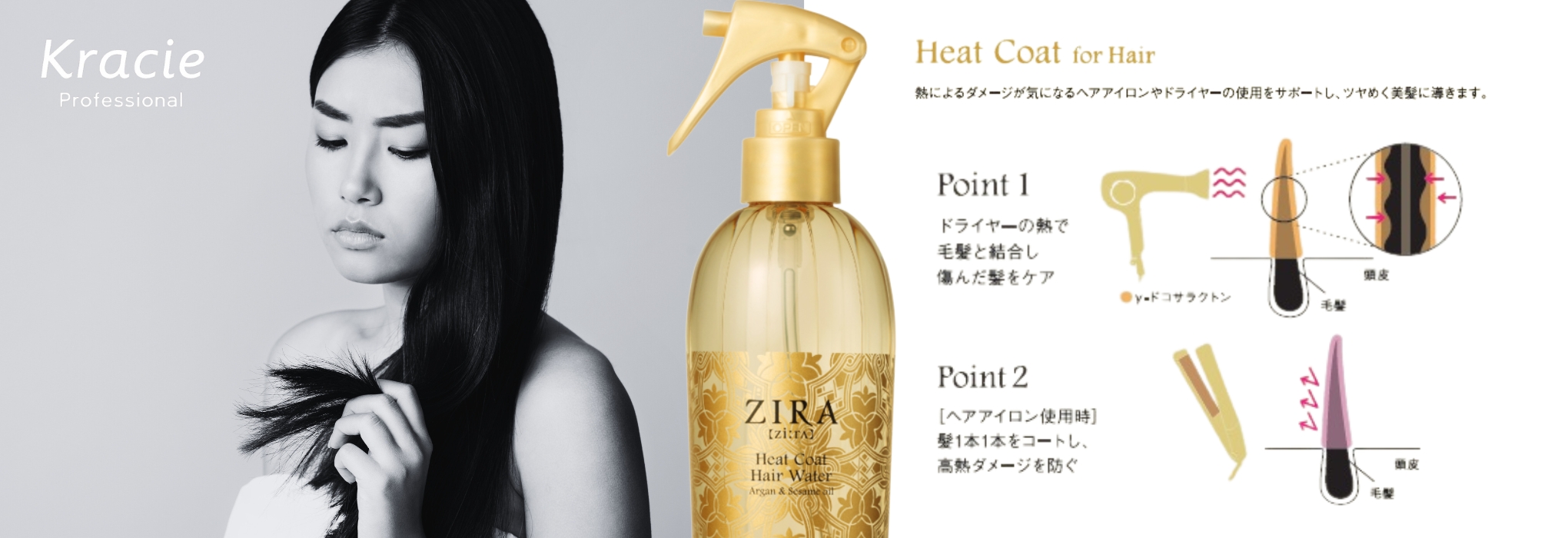 ZIRA クラシエ ジーラ ヒートコートヘアウォーター 1070ml 詰