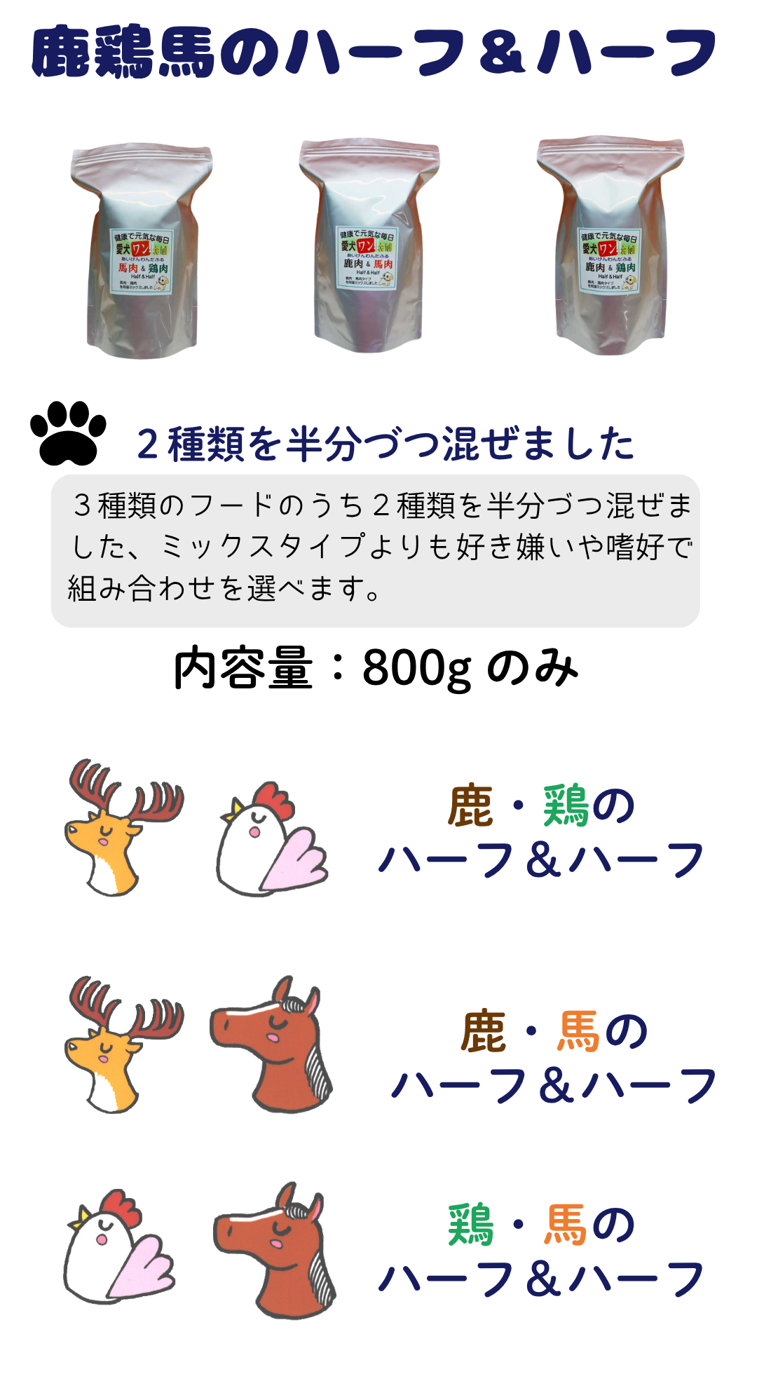 犬 ドッグフード 無添加国産 鹿肉 小型犬 シニア犬用ドライフード 愛犬ワンダフル 鹿肉タイプ 小粒 普通粒 750g 4個 全犬種対応