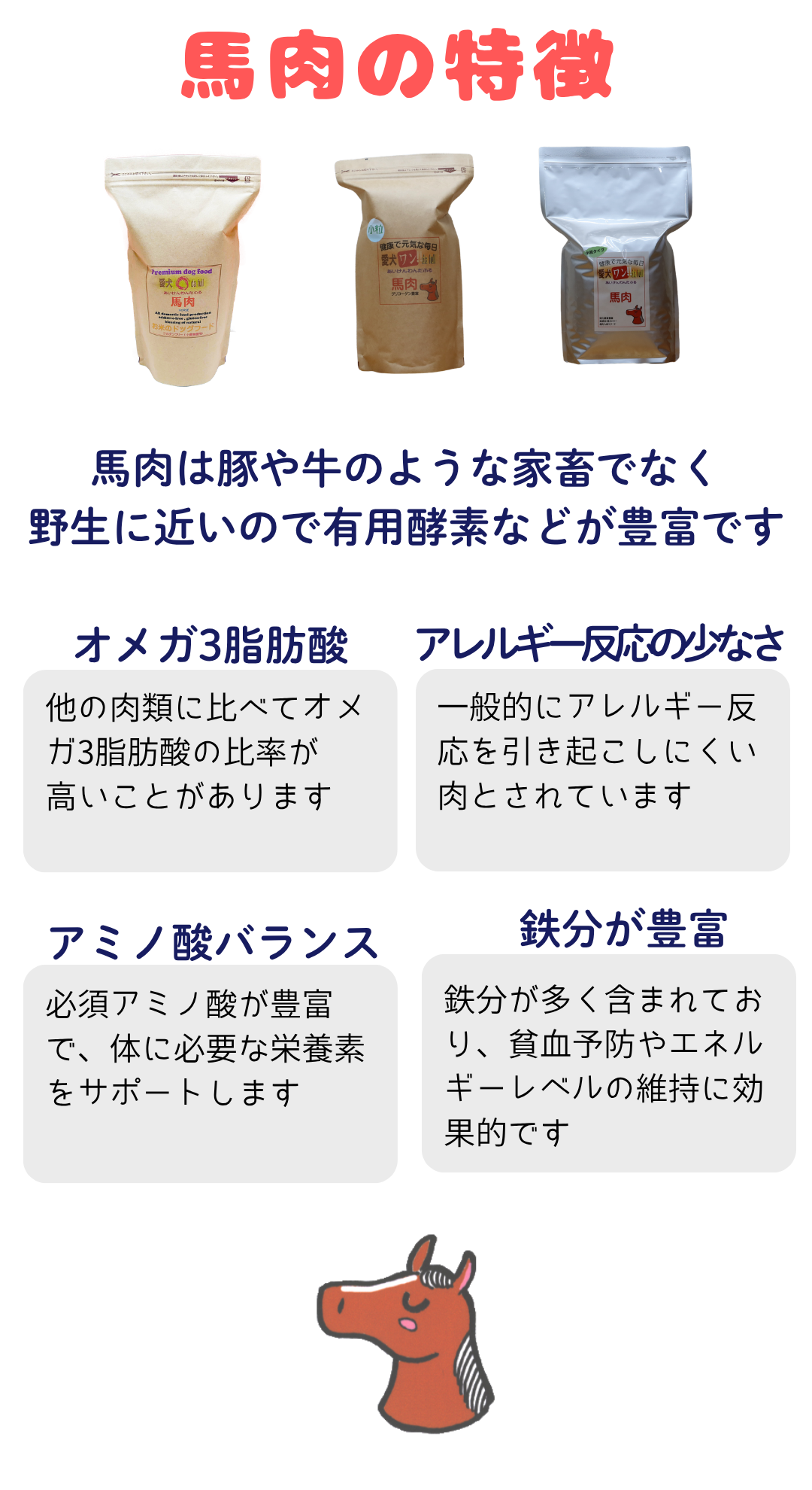 国産 無添加 自然食 健康 こだわり食材  【 お米のドッグフード 】 鶏肉・馬肉 800ｇ ２個セット (1.6kg) ドックフード （犬用全年齢対応） | 愛犬ワンダフル | 03