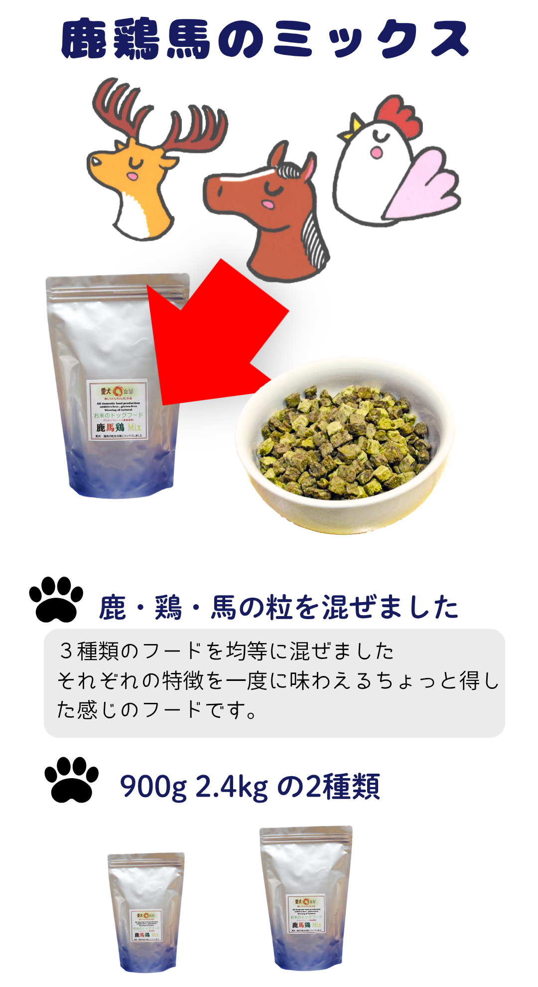 国産 無添加 自然食 健康 こだわり食材  【 お米のドッグフード 】 鶏肉・馬肉 800ｇ ２個セット (1.6kg) ドックフード （犬用全年齢対応） | 愛犬ワンダフル | 17