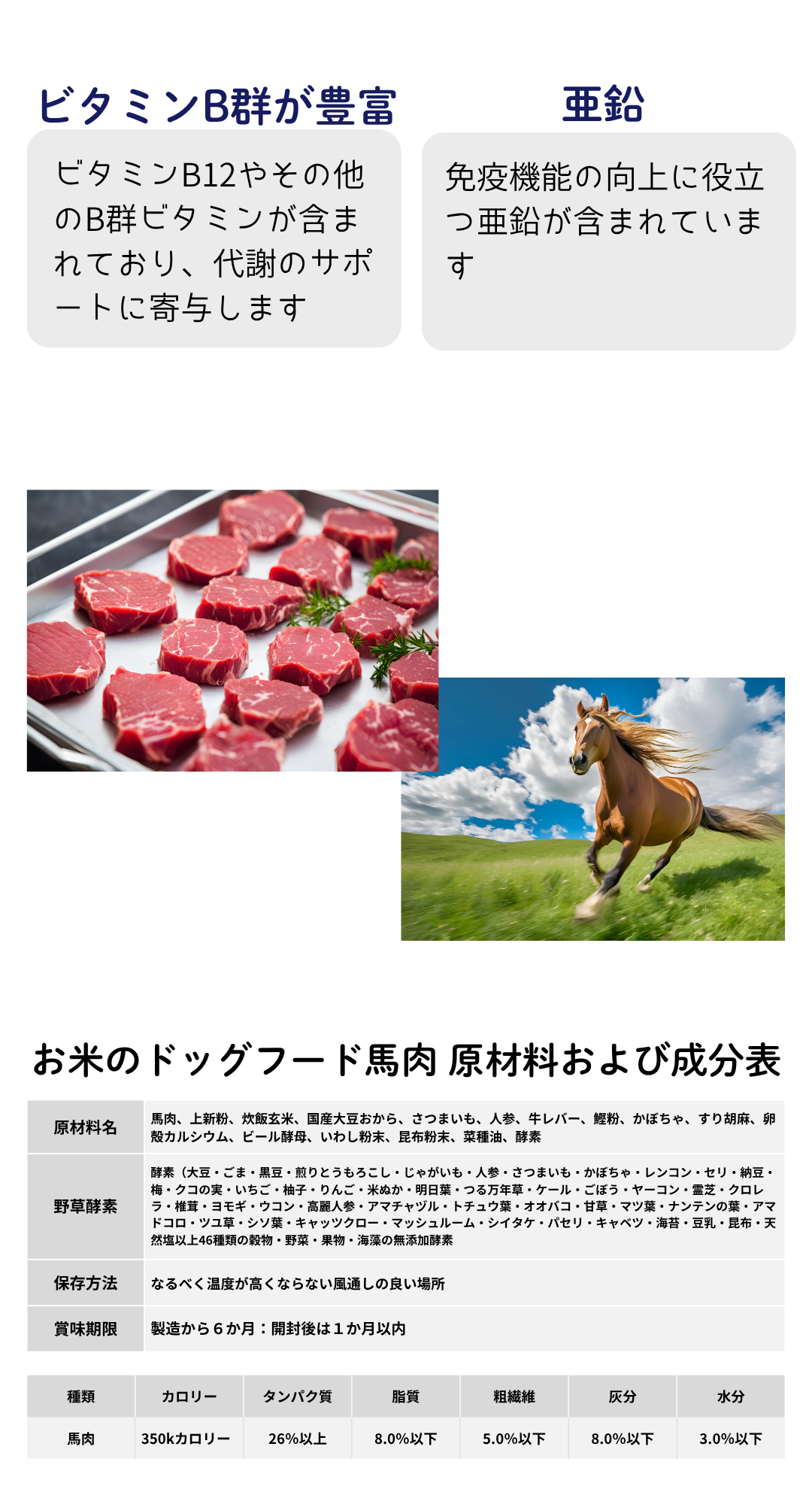 国産 無添加 自然食 健康 こだわり食材  【 お米のドッグフード 】 鶏肉・馬肉 800ｇ ２個セット (1.6kg) ドックフード （犬用全年齢対応） | 愛犬ワンダフル | 04