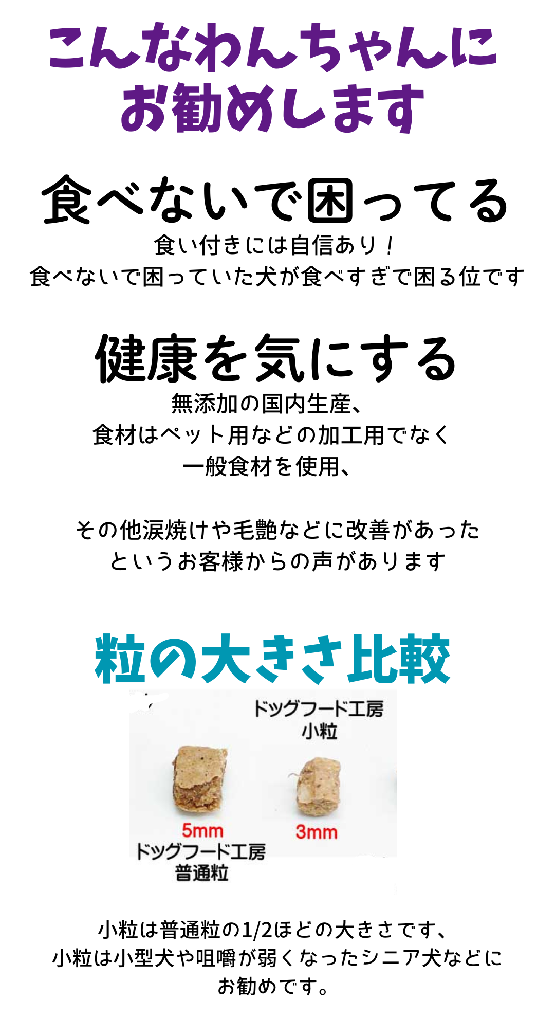 国産 無添加 自然食 健康 こだわり食材 ドッグフード工房 馬肉ベース 普通粒 2.8kg 700g4個セット  手造りドッグフード 犬用 全年齢対応 完全栄養食 |  | 03