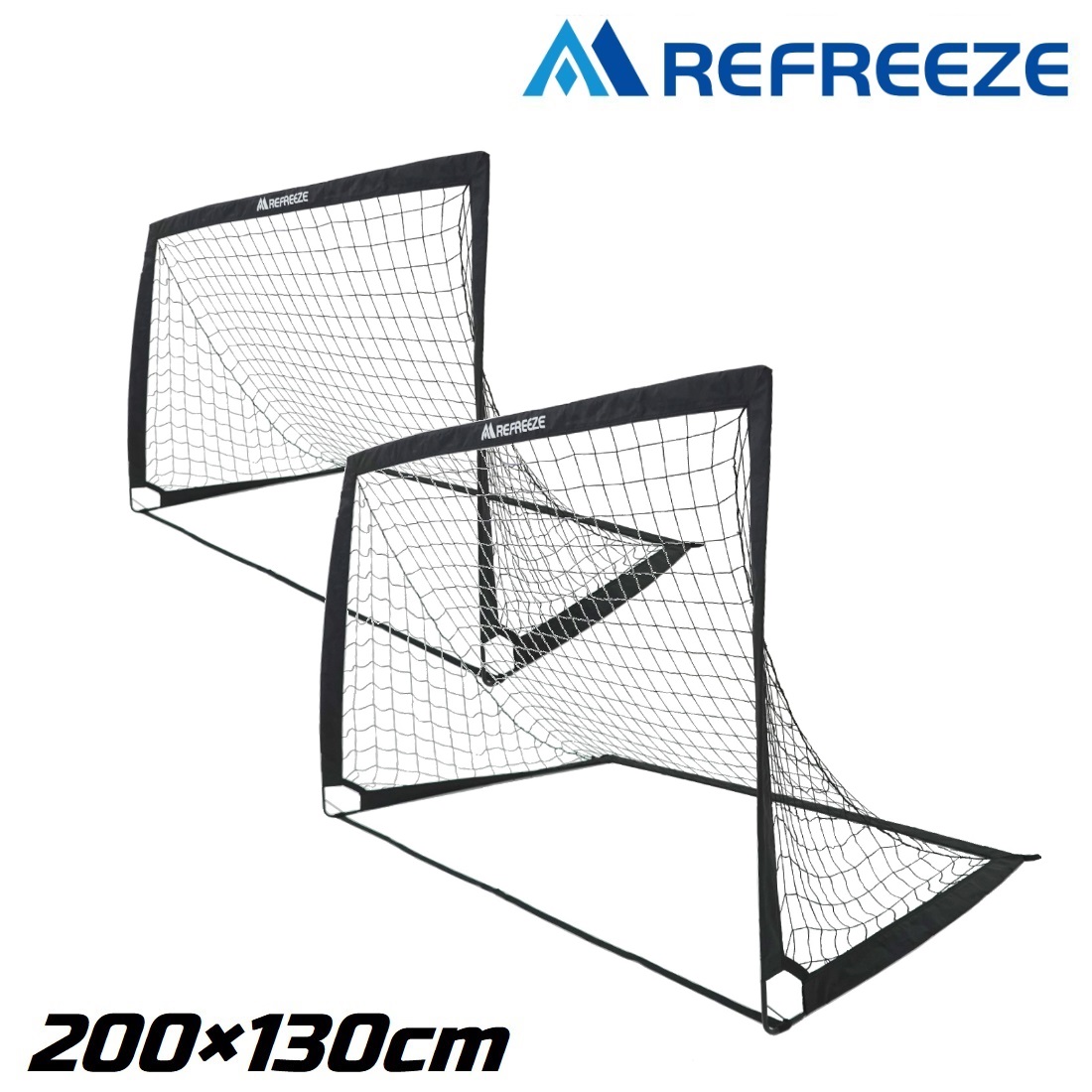 REFREEZE リフリーズ 124×94cm 折りたたみ サッカーゴール ブルー 2個