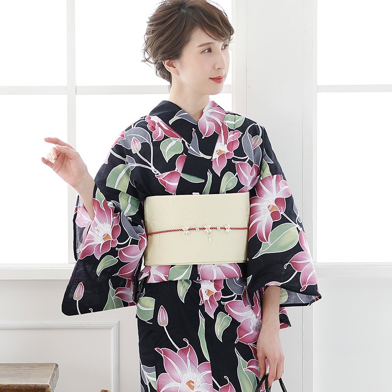 浴衣 レディース セット 兵児帯 反物 帯 レトロ 安い 作り帯 50代 10代 40代 代 大きいサイズ Sサイズ 作り帯 大人 花火大会 シンプル かわいい 宵に咲く百合 171d29 パーティードレス通販 Pourvous 通販 Yahoo ショッピング