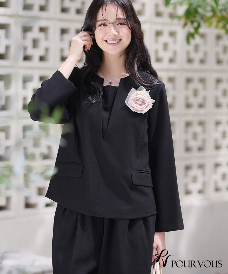 PourVous（プールヴー） スーツ 卒業式 レディース 母 服装 フォーマル