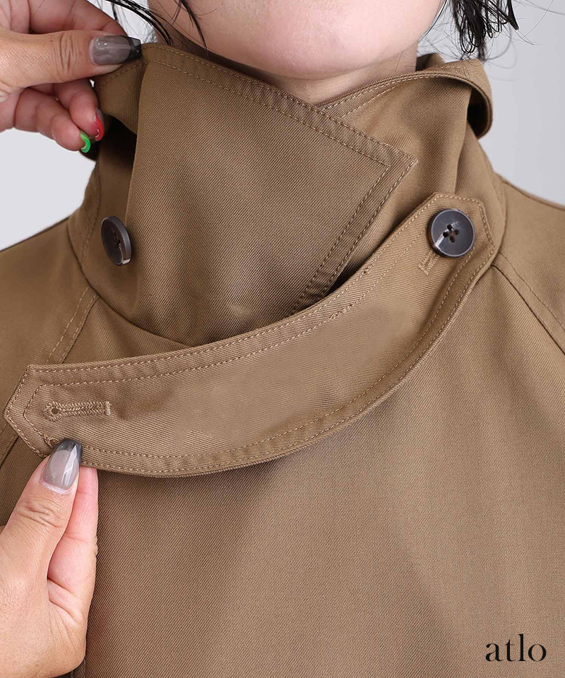 atlo（アトロ） オーバーシルエット トレンチコート パーティードレス