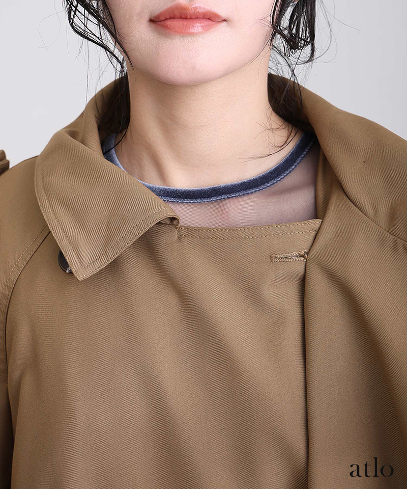 atlo（アトロ） オーバーシルエット トレンチコート パーティードレス