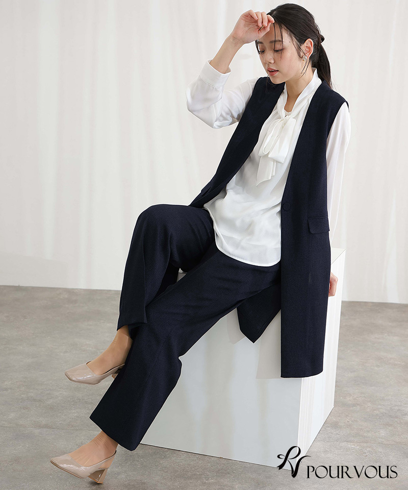 PourVous（プールヴー） 卒業式 母 パンツスーツ ママ 服装 冬 秋 卒園