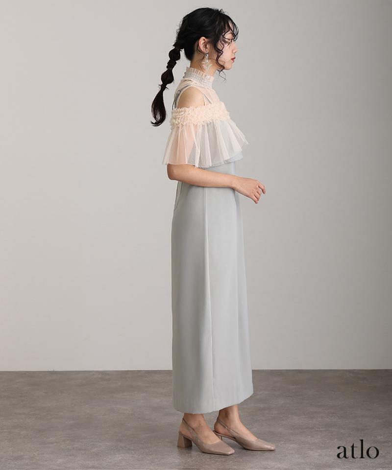 シフォンビスチェタイトワンピース｜PourVous