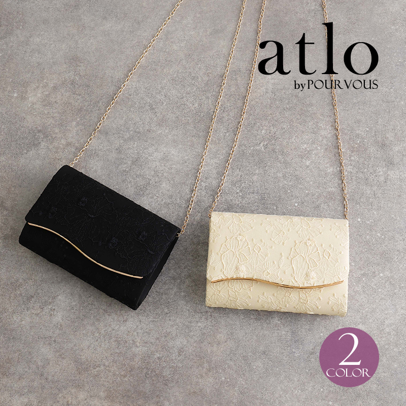 APROSIO & CO. すずらんパーティーバッグ atlo（アトロ） 刺繍 ハンドバッグ 同窓会 上品 大人 ファッション