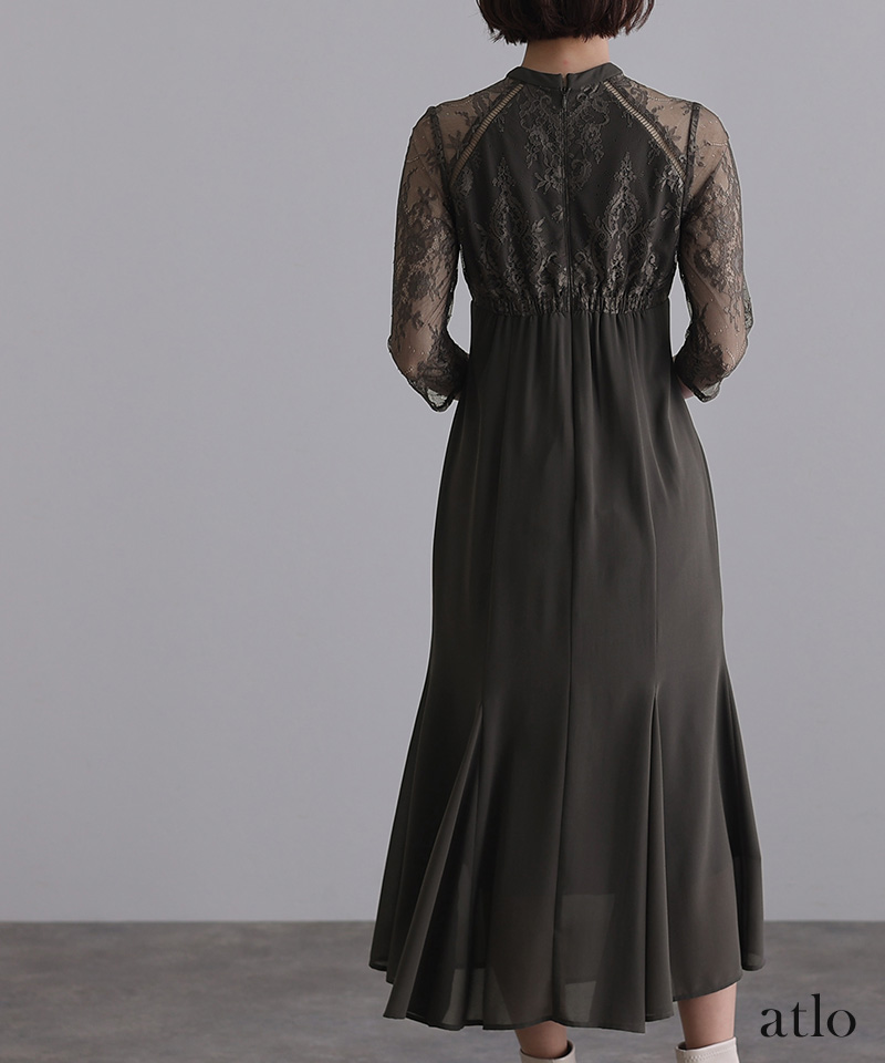alto パティドレス チャコール Lサイズ atlo（アトロ） パーティードレス 結婚式 ワンピース ドレス