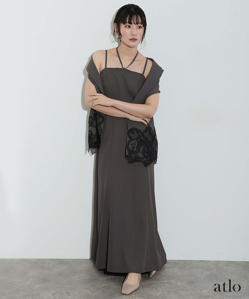 atlo（アトロ） ジレ セットアップ ワンピース パーティードレス