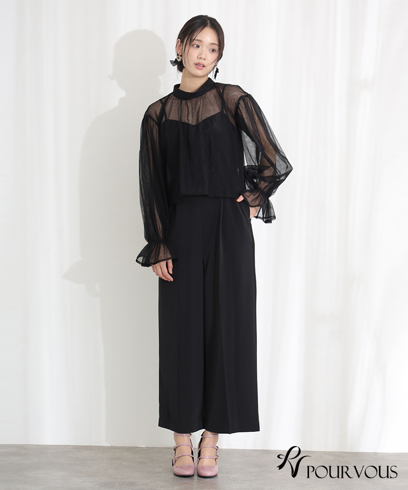 PourVous（プールヴー） シアートップス オールインワン パーティー