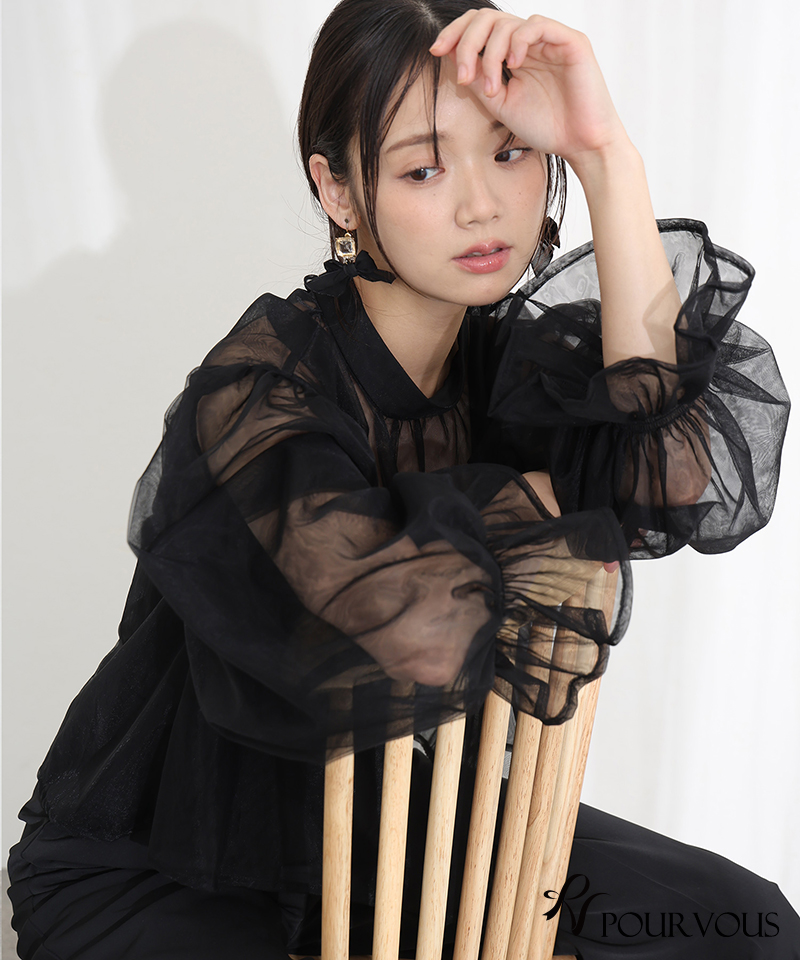 PourVous（プールヴー） シアートップス オールインワン パーティー