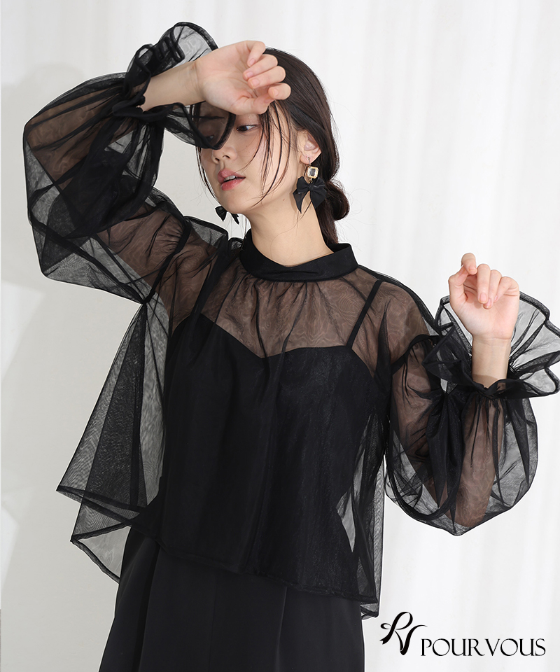 PourVous（プールヴー） シアートップス オールインワン パーティー