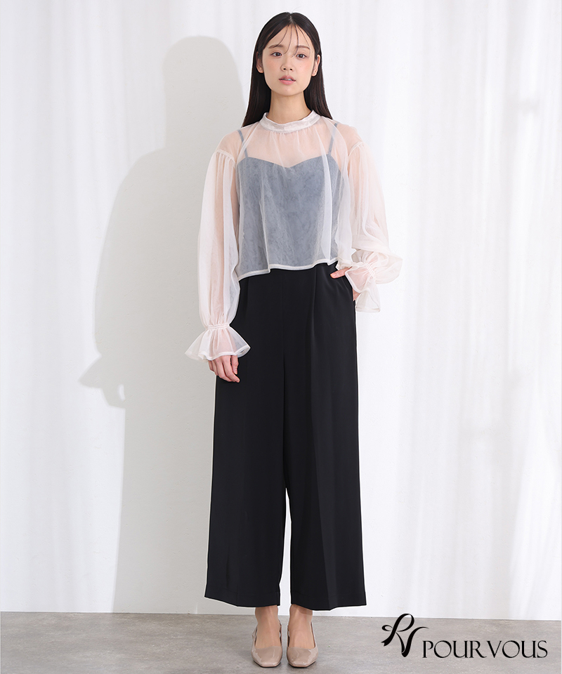 PourVous（プールヴー） シアートップス オールインワン パーティー