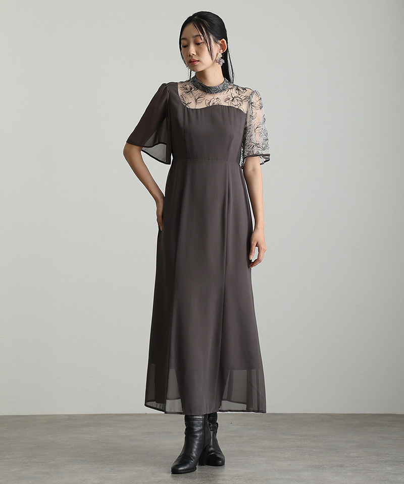 atlo（アトロ） ウェーブカット マーメイドドレス ワンピース