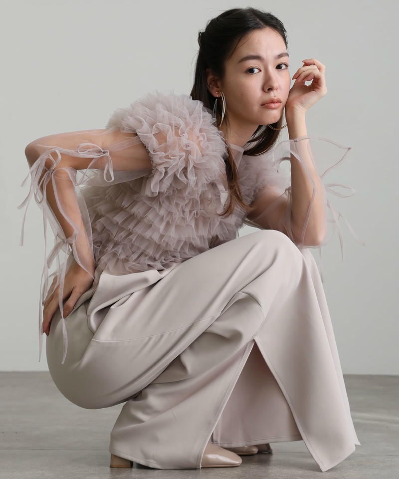 atlo（アトロ） 3点セット フリルボレロ オールインワン パンツドレス