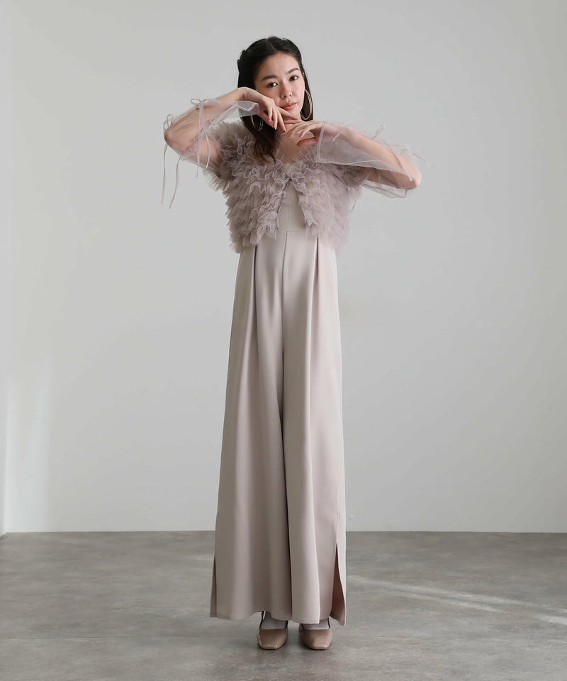 atlo（アトロ） 3点セット フリルボレロ オールインワン パンツドレス