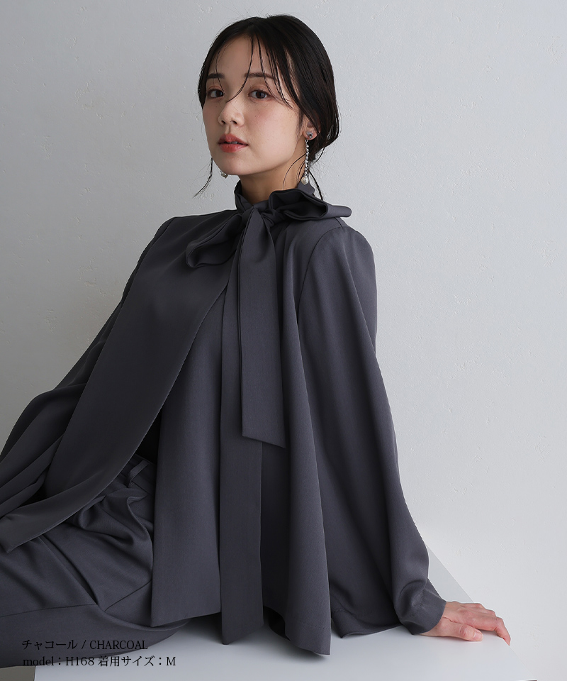 PourVous（プールヴー） リボンペプラム セットアップ セレモニー