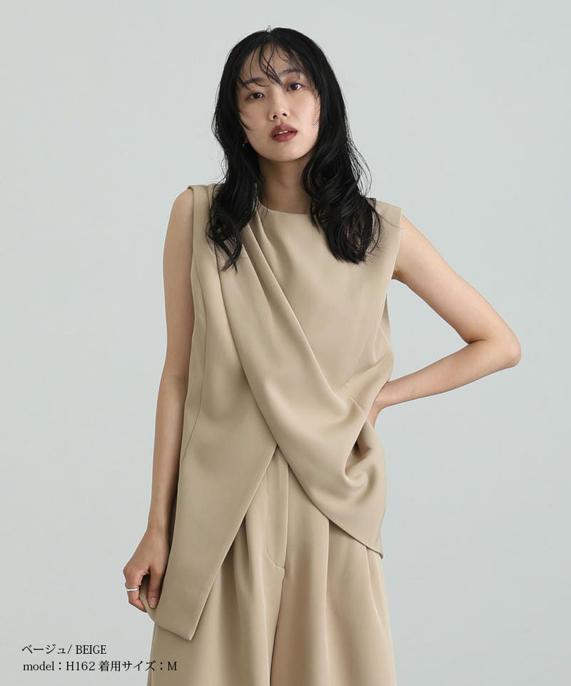 atlo（アトロ） アシンメトリー トップス パンツドレス 結婚式 パンツ