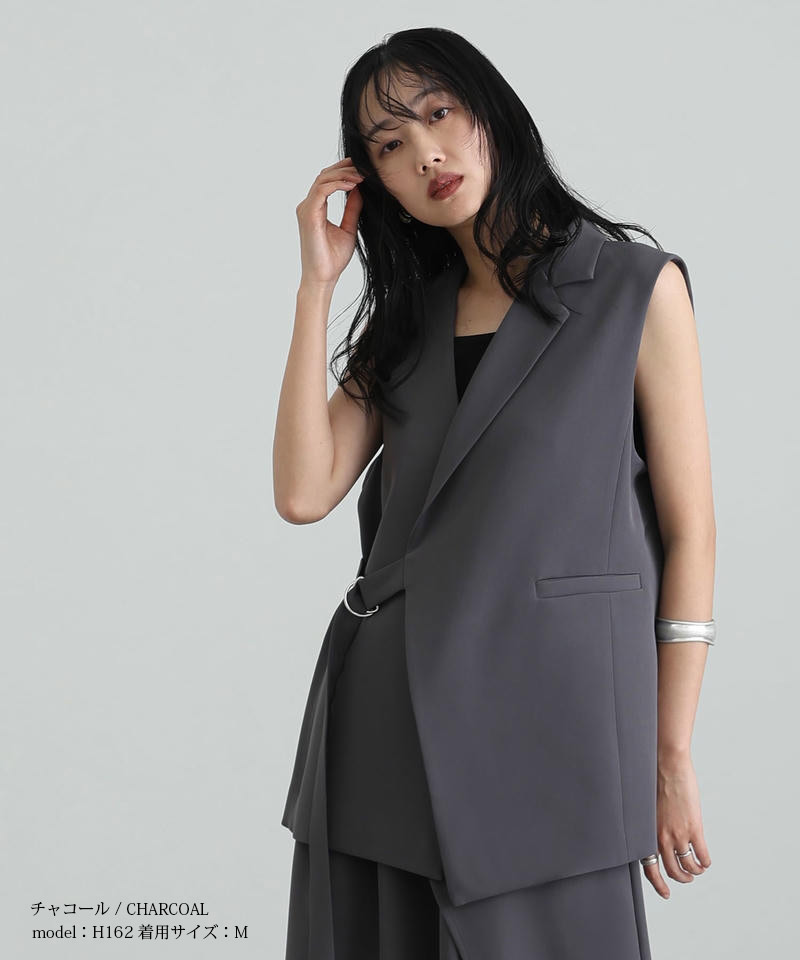 アシンメトリー パンツドレス オールインワン 結婚式 大きいサイズ パンツ 体型カバー セレモニースーツ 上品 パーティードレス パンツ お呼ばれの画像